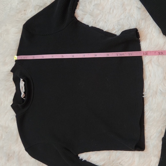Bluenotes black waffle knit crop top - Picture 7 of 7